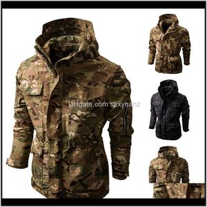 Jassen Bovenkleding Jassen Kleding Kleding DROP LEVERING 2021 Soft Shell Camouflage Afdrukken Tactische Mens Hooded Waterdicht Warm Casual Long