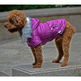 Vestes animales à capuche à capuche chauffée Vestes Vestes pour chiens d'hiver pour petits chiens