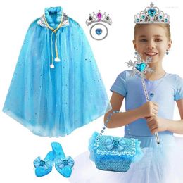 Vestes princesse robe up se paillin en tulle vêtements filles couteau avec baguette et bracelet de collier