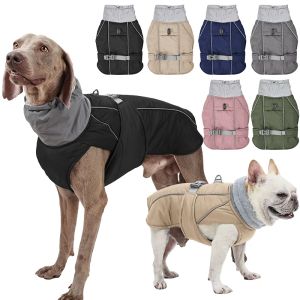 Vestes Vêtements de chien réfléchissants veste imperméable manteau pour animaux de compagnie hiver chaud vestes de chien en plein air avec velours moyen grand chiens vêtements de marche