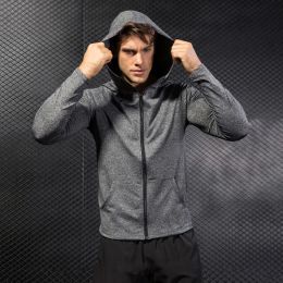 Jackets Running Jacket voor mannen met lange mouwen shirt hoodie track top top sport fitness workout gym actieve jas 9002