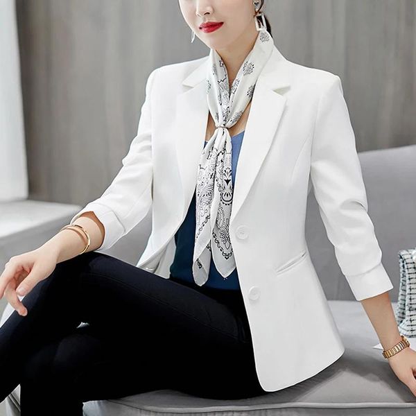 Vestes Vente blanches Black Femmes Blazers and Vestets Nouveau automne Blazer Blazer Blazer Femenino Spring Ladies Blazer Femme