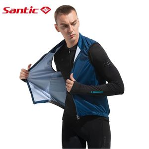 Jassen Santic herenfietsvest Lichtgewicht draagbaar Mtb-fiets Windjack Reizen Sportjas Reflecterende tape Micro Softshell