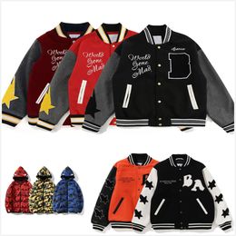 Jassen Shark Cotton Jacket designer jas varsity jack Stempelen Geborduurde Letters Editie rand opstaande kraag haai vlucht pak paar s