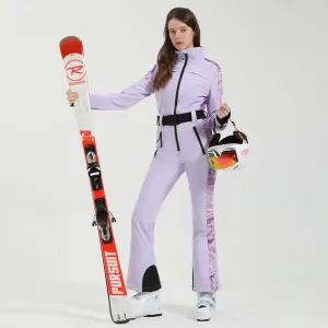 Vestes Ski Vestes 2023 Hiver un costume de ski de ski chaude Femmes de veste de snowboard extérieur fourrure