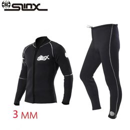 Vestes Slinx professionnel 3mm néoprène pantalons de plongée vestes pour hommes femmes hiver natation aviron voile surf combinaison de plongée