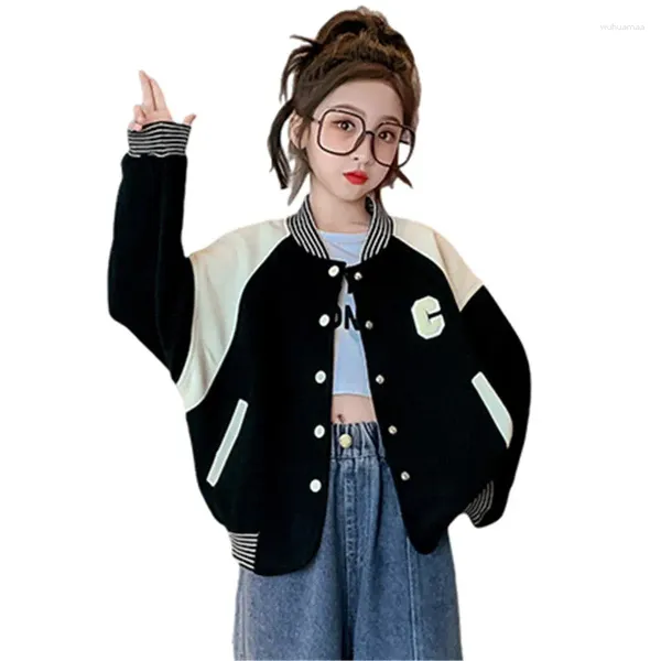 Jackets Sport for Girls Autumn 2024 Fashion Baseball Coats Adolescentes Tops Ropa Casual All-Match School Kids External