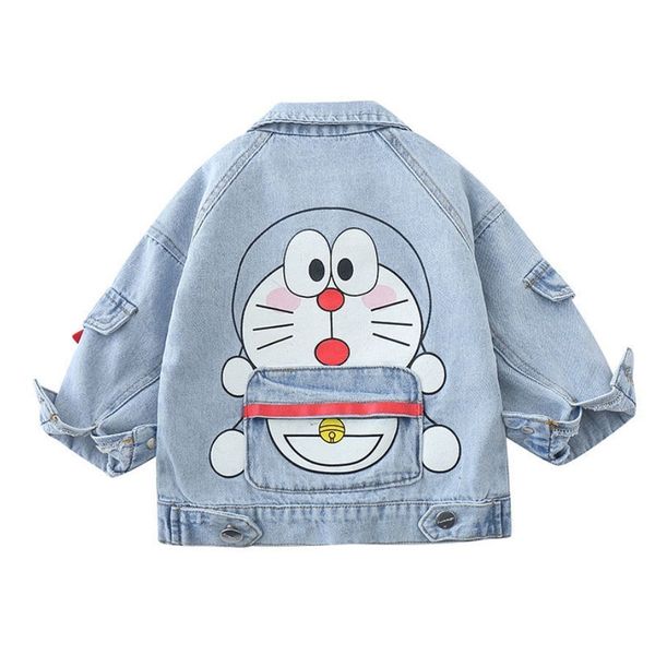 Chaquetas Primavera Otoño Bebé Niños Niñas Doraemon Dibujos animados Denim Abrigos Ropa Niños Vaquero Jean Prendas de abrigo Ropa para niños 221010