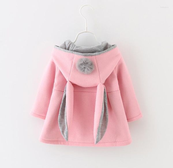 Vestes printemps automne bébé enfant filles oreille coton vêtements d'extérieur enfants manteaux à capuche 1- 5 ans vêtements pour tout-petits