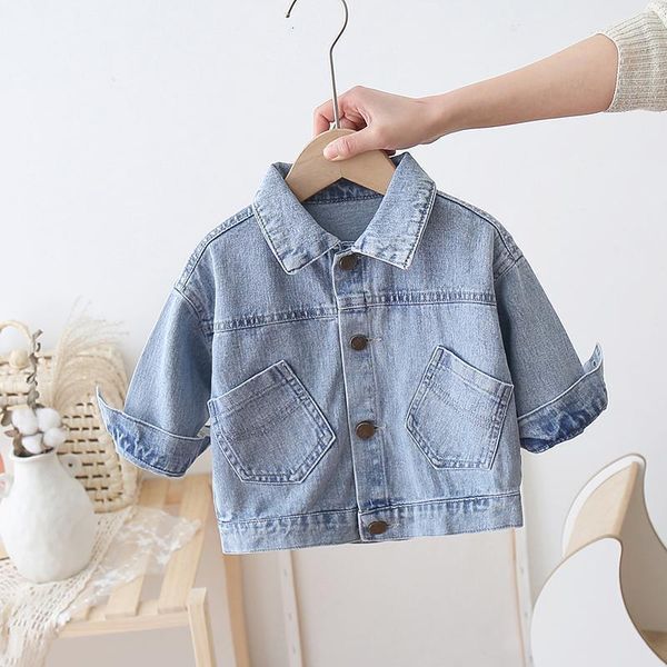 Vestes Printemps automne garçons Denim veste manteau bébé filles manteaux enfant en bas âge vêtements d'extérieur pour enfants enfants Jean manteau 1-6 ans vestes 230905