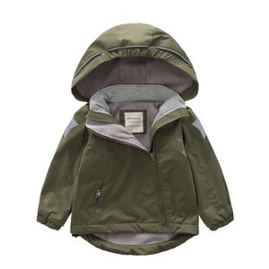 Jassen lente herfst kinderen kinderjassen baby jongens winddicht waterdicht dubbeldeks polar fleece jassen 230904