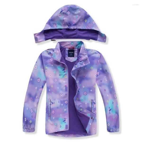 Vestes printemps automne vêtements d'extérieur pour enfants Sport mode enfants dégradé Double pont polaire imperméable coupe-vent