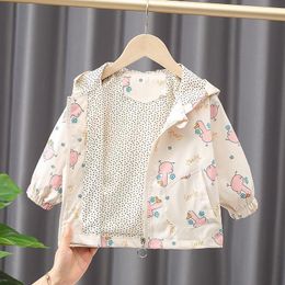 Jacken Frühling Herbst Mädchen Mantel Baby Mädchen Oberbekleidung Nette Süße Mäntel Kleidung mädchen s Mit Kapuze Sweatshirt Windjacke 221010