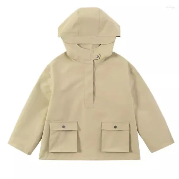 Vestes de printemps et d'automne pour bébés garçons, veste à capuche de Style britannique Simple pour enfants, vêtements d'extérieur imperméables pour garçons