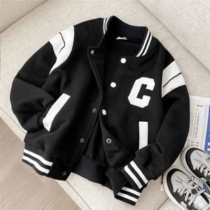 Vestes Printemps vert noir lettre veste de Baseball bébé garçons vêtements de mode pour adolescents enfants Cardigan 3 à 12 enfants vêtements d'extérieur décontractés manteaux 231129