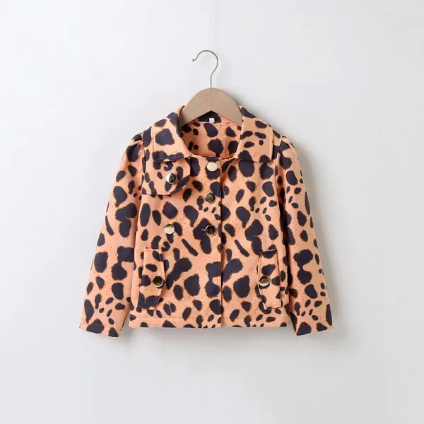 Chaquetas estilo chaqueta de cuero de leopardo abrigo de primavera para niños