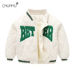 Jackets peuter babyjongens winterjassen voor jongens dik honkbaluniform warme jas kinder buitenkleding jassen winterkleding 230817