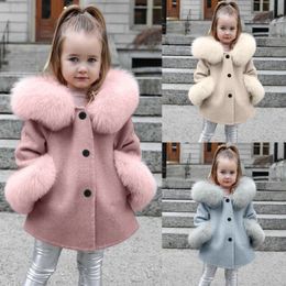 Vestes enfant en bas âge filles hiver manteau coupe-vent veste enfants chaud polaire vêtements d'extérieur à capuche 230928