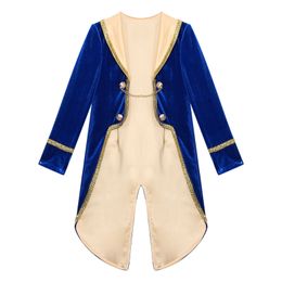 Jassen Peuter Kinderen Baby Jongens Slipjas Jas Halloween Prins Cosplay Kostuum Lange mouwen Smokingjas Voor Rollenspel Feest Prestatie 230904