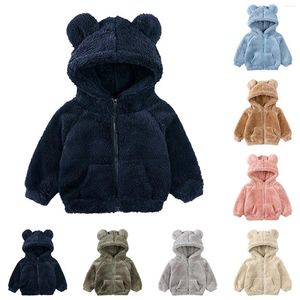 Vestes pour enfants en bas âge, filles et garçons, fermeture éclair complète, polaire à capuche, manteau d'automne pour duvet 4t, gilet pour fille X Small