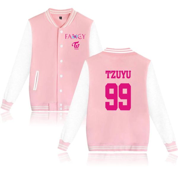 Vestes deux fois Kpop K Pop Fancy Jacket personnalisé Harajuku décontracté 2019 Hot Sale Femmes and Men Long Manches Collège Baseball Vestes Plus taille
