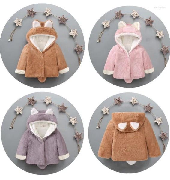 Jackets Winter Girl Keep Cubo caliente Cartoon Sweatshirts 3D más terciopelo