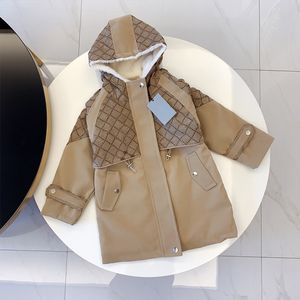 Chaquetas de invierno para niños Parkas para niños y niñas, abrigo de diseñador, chaqueta con letras de moda, prendas de vestir exteriores para bebés, chaquetas gruesas y cálidas, abrigos para niños, Parkas