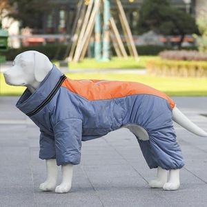 Jassen Winter Grote Hondenkleding Warme Pet Overall Jas Dikker Jumpsuit Voor Middelgrote Honden Jas Plus Fleece Kleding Doberman Golden