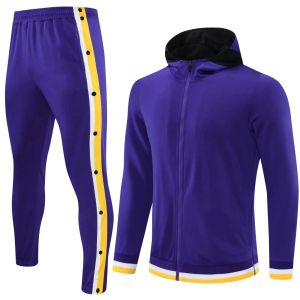 Vestes Hiver Men Soccer Basketball Running Set Survitement Football Sports Kits Futbol Hooded Veste Buttons Pantal