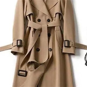 Jackets Dames Autumn Wind Breakher Trench Coat Koreaanse mode Casual Solid Solid Rapel Doublebreasted Button Butted Jackets vrouwelijke overjas