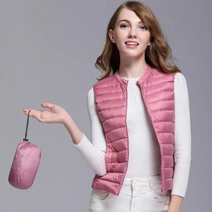 Jassen Dames Mouwloos jack Ultralichte donsvesten voor dames Slanke jassen Meisjesgilet Plus Lichtgewicht Winddicht Warm gilet