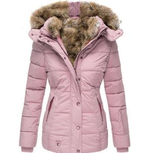 Vestes d'hiver chaudes à col en laine pour femmes, veste en coton à capuche à manches longues et fermeture éclair pour femmes 41