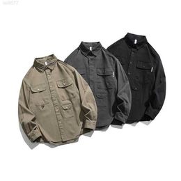 Chaquetas, ropa de trabajo, camisas, chaquetas informales Bf holgadas de estilo callejero de moda para hombresppb4