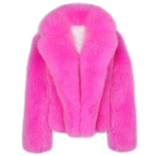 Vestes Yoloagain Hiver Retour chaud collier Natural Fox Fur Veste Veste Femmes Extérieur plus taille 8xl