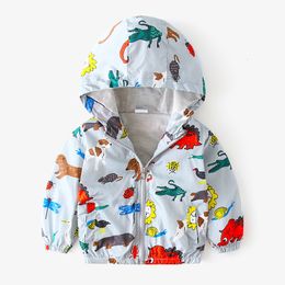 Vestes ZWY2100 Jaket Bertudung Anak Laki laki Musim Semi Baru Kaus Ritsleting Pola Kartun Gugur Anak anak Pakaian Fashion Bayi 230905