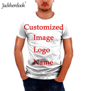Jackherelook zomer op maat gemaakte t -shirt mannen kleding aangepaste afbeelding naam korte mouw top mannelijke mode kleding 220616