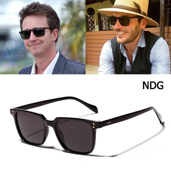 Moda Cool NDG SUN estilo gafas de sol cuadradas Vintage remaches dos puntos diseño de marca gafas de sol