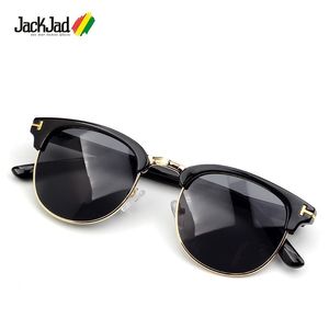 Zonnebril Jackjad 2021 Vintage Classic Half Frame Round Style Henry T Metal Fashion Merk Ontwerp Zonnebril 8015