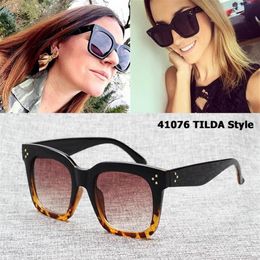 JackJad nouvelle mode 41076 TILDA Style trois points lunettes de soleil femmes dégradé marque Design Vintage carré lunettes de soleil 212y