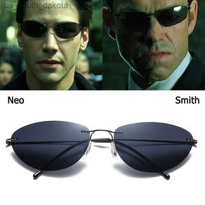 JackJad The Matrix Cool Neo Smith Stijl Gepolariseerde Zonnebril Mannen Titanium Legering Rijden Brand Design Zonnebril Oculos De Sol L230523