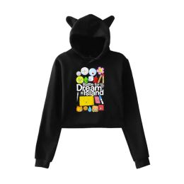 JacknJellify Bfdi Battle for Dream Island Crop Top Hoodie Femmes à manches longues Hooded Harajuku Sweatshirt Casual Tracks survêtement