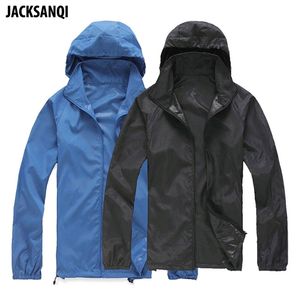 JACKSANQI Hommes Femmes Vestes de randonnée à séchage rapide imperméables à l'eau de protection contre le soleil Manteaux de peau de sport en plein air Homme Femme Veste de camping RA099 220516