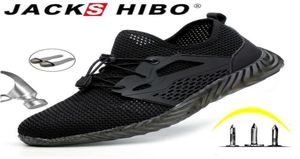 Jackshibo Safety Work Chaussures Bottes pour hommes Mâles de protection mâle Bottes de capuche d'orteil Antismashing Construction Sénécitude Sneakers 9367631