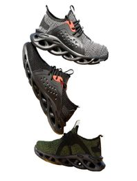 Jackshibo Travail Sénalisation Chaussures pour hommes Bottes respirantes d'été travaillant en acier Antismashing Construction Safety Work Sneakers Y20057517824