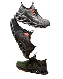 Jackshibo Travail Sénalisation Chaussures pour hommes Bottes respirantes d'été travaillant en acier Toe Antismashing Construction Safety Work Sneakers Y20052945040