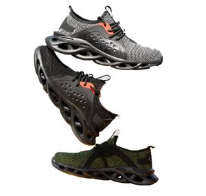 Jackshibo Work Safety Chaussures pour hommes Bottes d'été respirantes travaillant en acier Antismashing Construction Safety Work Sneakers Y20059773356