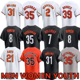 Jackson Holliday 35 Adley Rutschman 8 Jersey de béisbol Cal Ripken 58 Cionel Pérez 17 Colton Cowser 53 Baumann 74 Bautista Custom Men mujeres jerseys juveniles