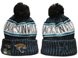 Jacksonville Beanie Mutsen SOX LA NY Noord-Amerikaanse honkbalteam Side Patch Winter Wol Sport Gebreide Muts Pom Skull Caps A4