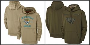 Jacksonville''Jaguars''Men Dames Jeugd Salute to Service Sideline Performance Pullover Hoodie