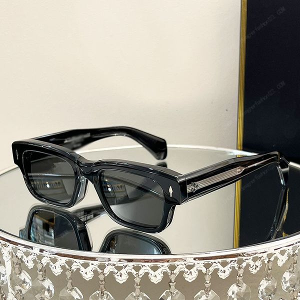 Jacqu Mar Mage Designer Cames Feuille de chunky 10 mm Faisés à la main Jeff Men Classic Top Quality Sunglasses For Women Original Fashion Box
